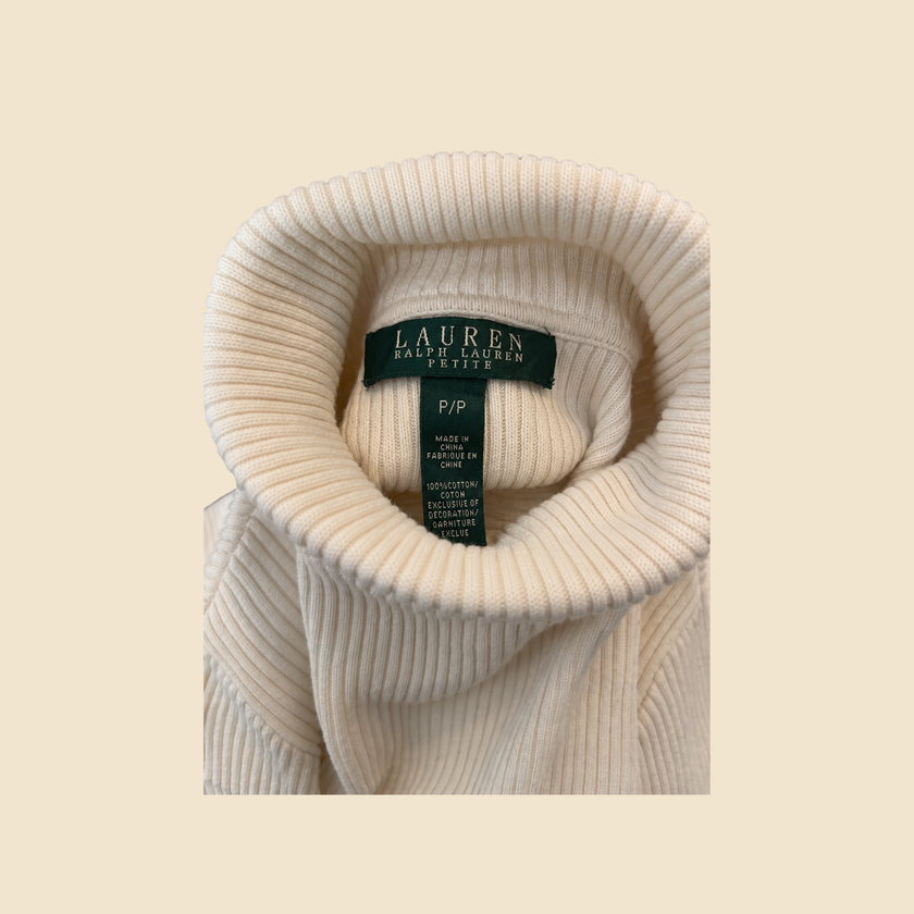 Pull col roulé LAUREN Ralph Lauren écru - Taille S