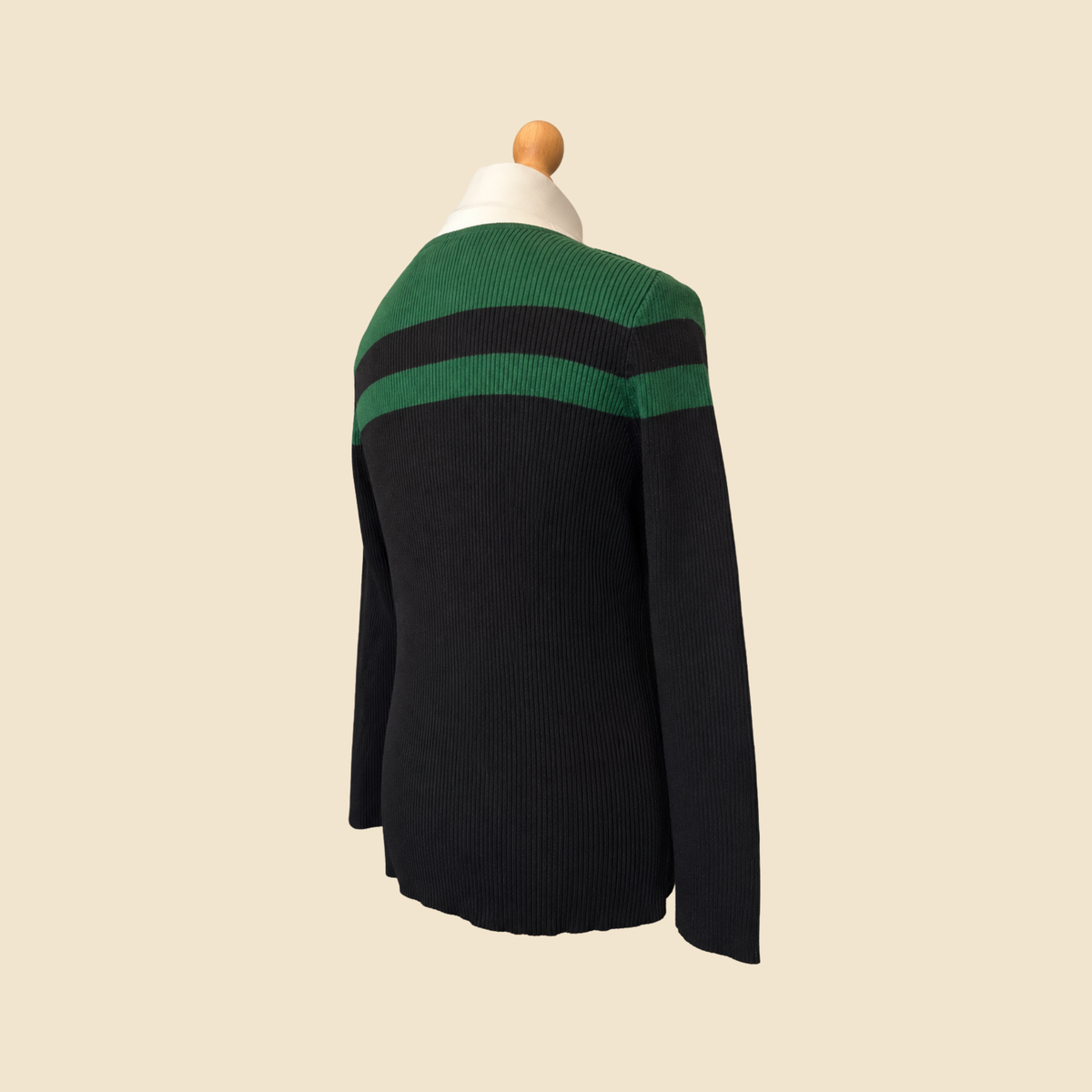 LAUREN Ralph Lauren black and green sweater - Size 1X (FR XL)