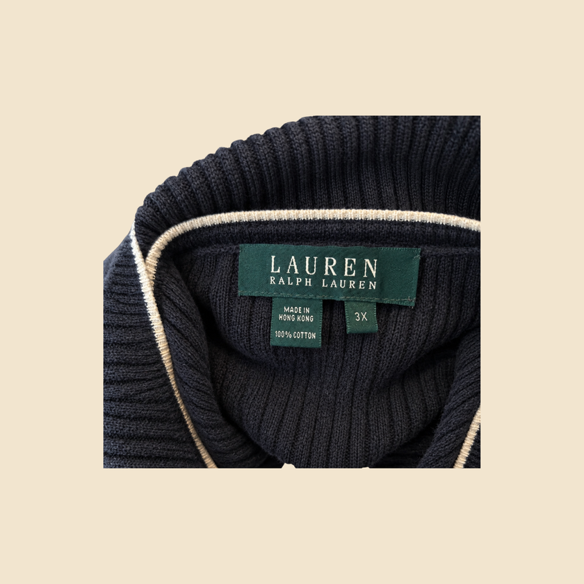 LAUREN Ralph Lauren black sweater - Size 3XL