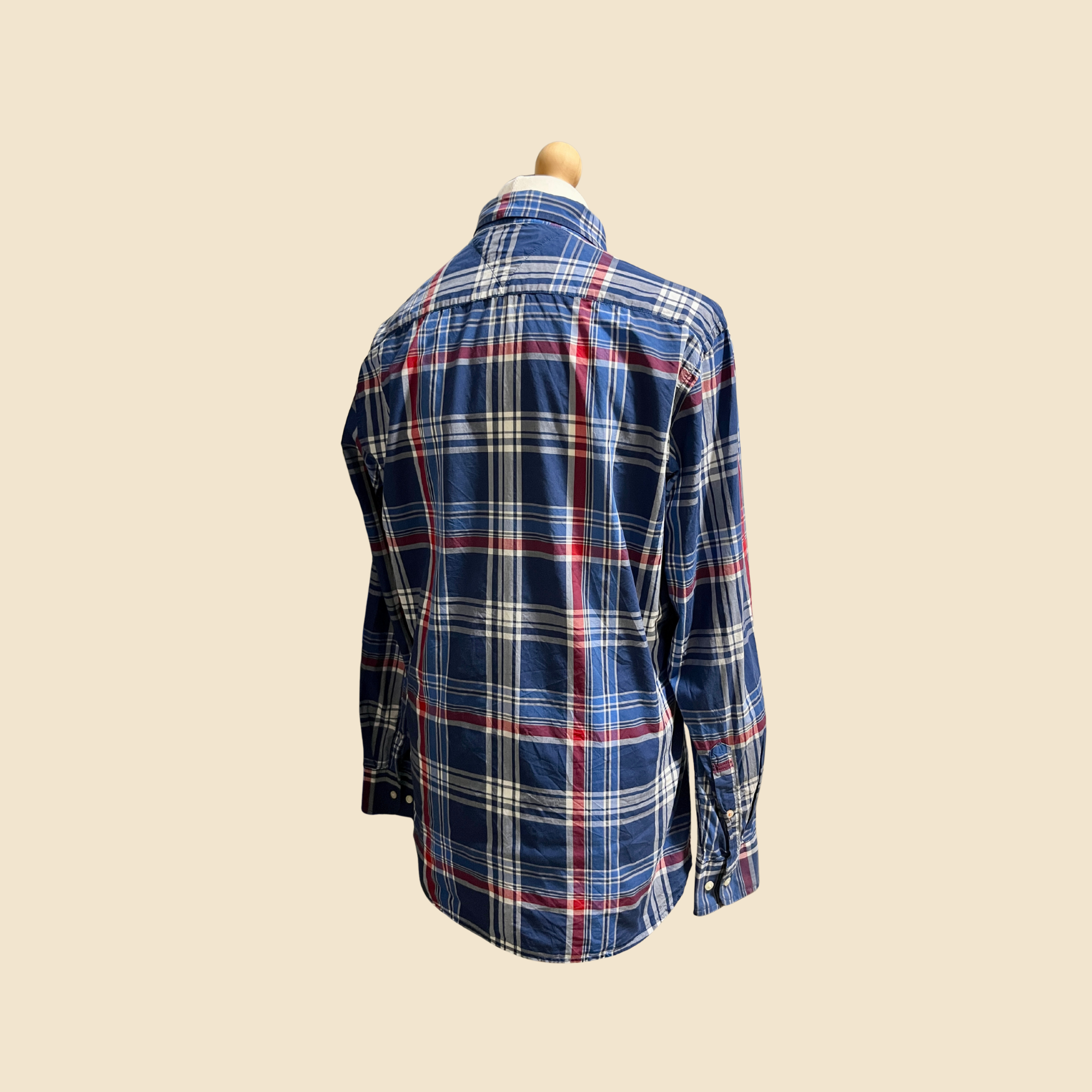 Chemise TOMMY HILFIGER à carreaux bleu & rouge - Taille M