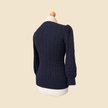 Pull à torsades LAUREN Ralph Lauren bleu marine - Taille S
