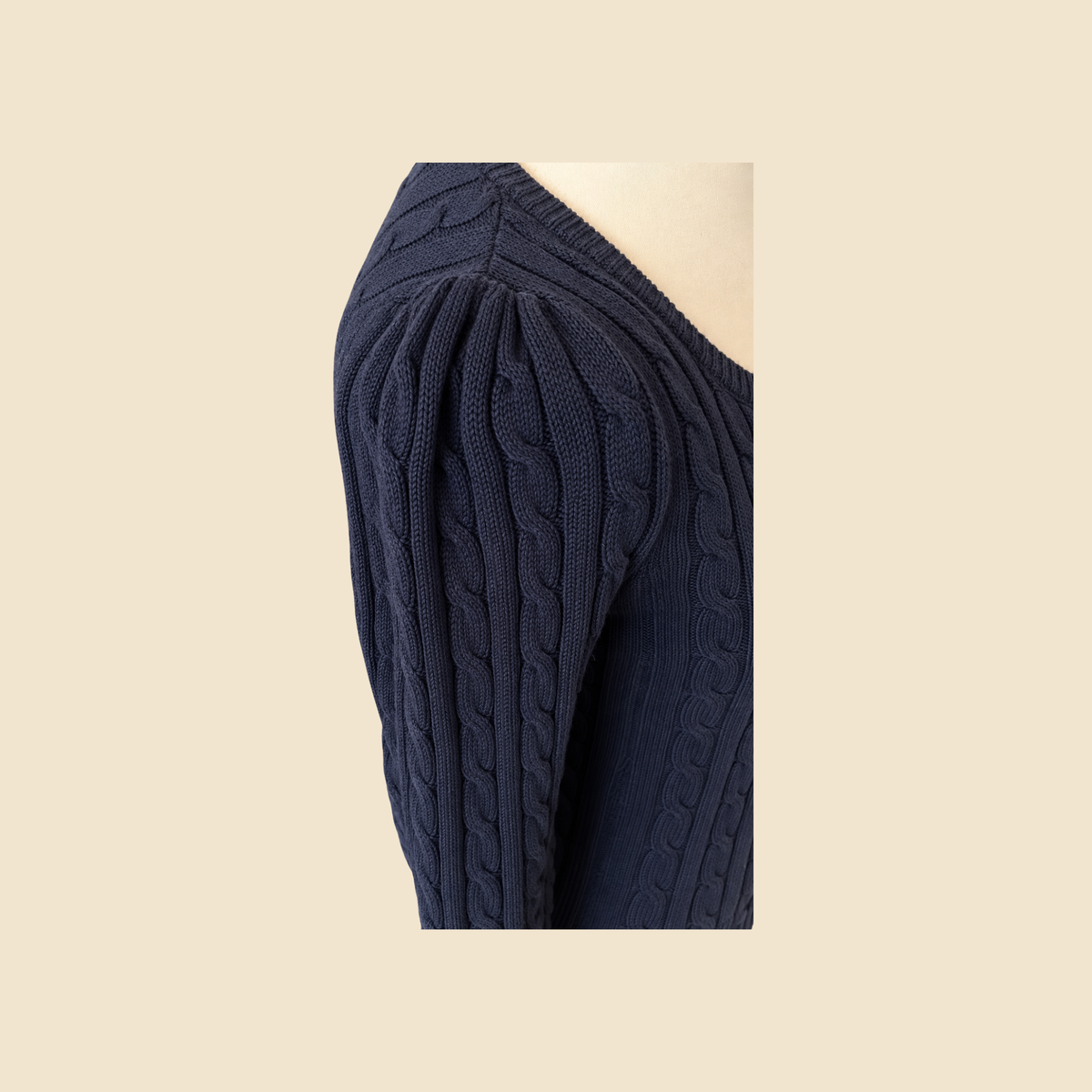 Pull à torsades LAUREN Ralph Lauren bleu marine - Taille S