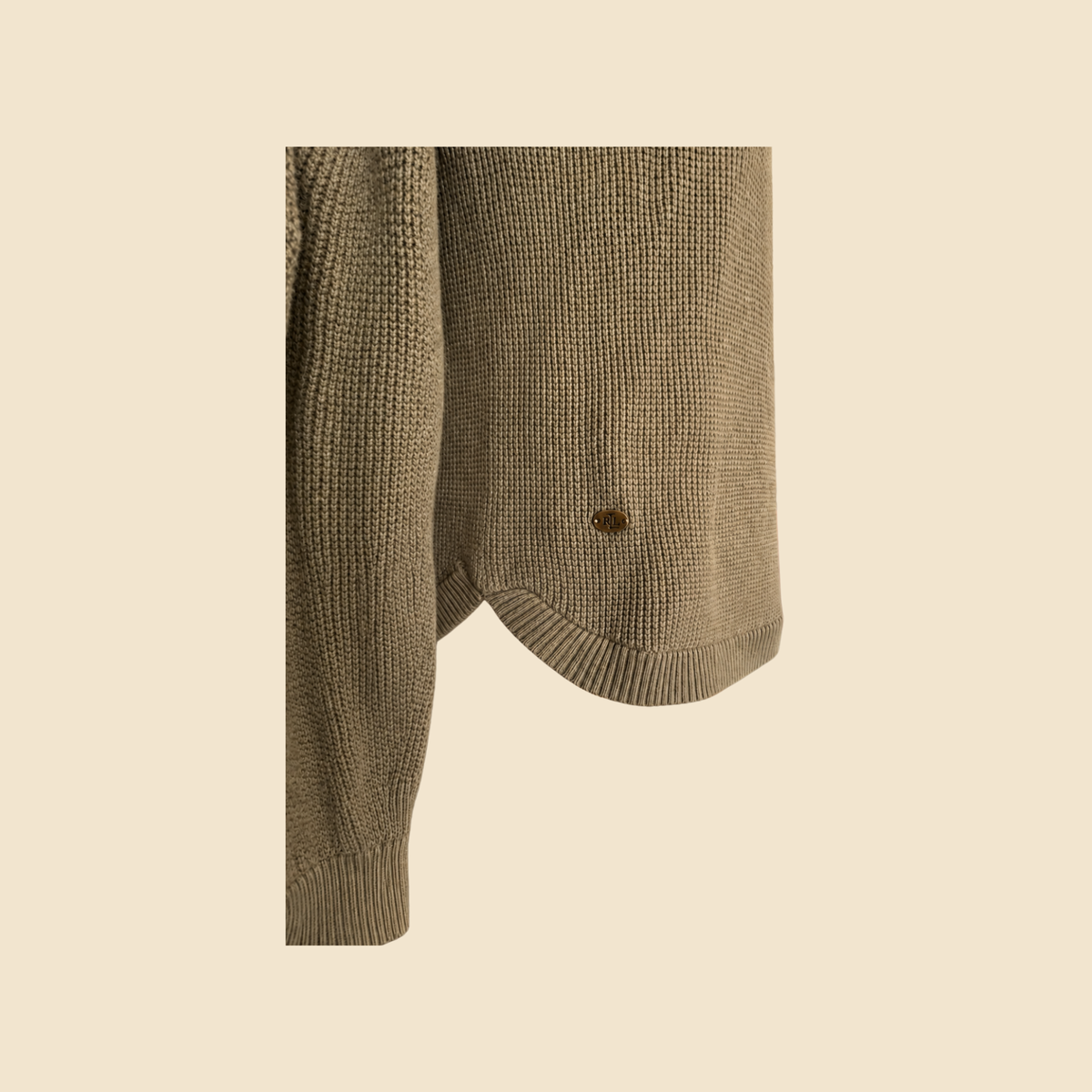 Pull à capuche LAUREN Ralph Lauren kaki/taupe - Taille L