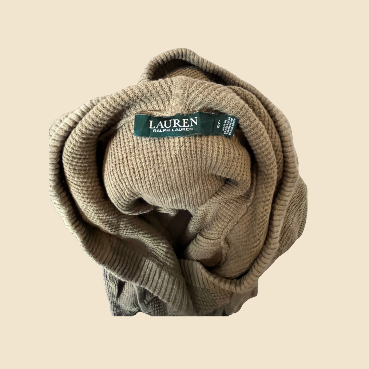 Pull à capuche LAUREN Ralph Lauren kaki/taupe - Taille L