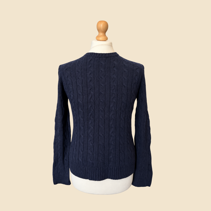 Pull à torsades LAUREN Ralph Lauren bleu marine - Taille L