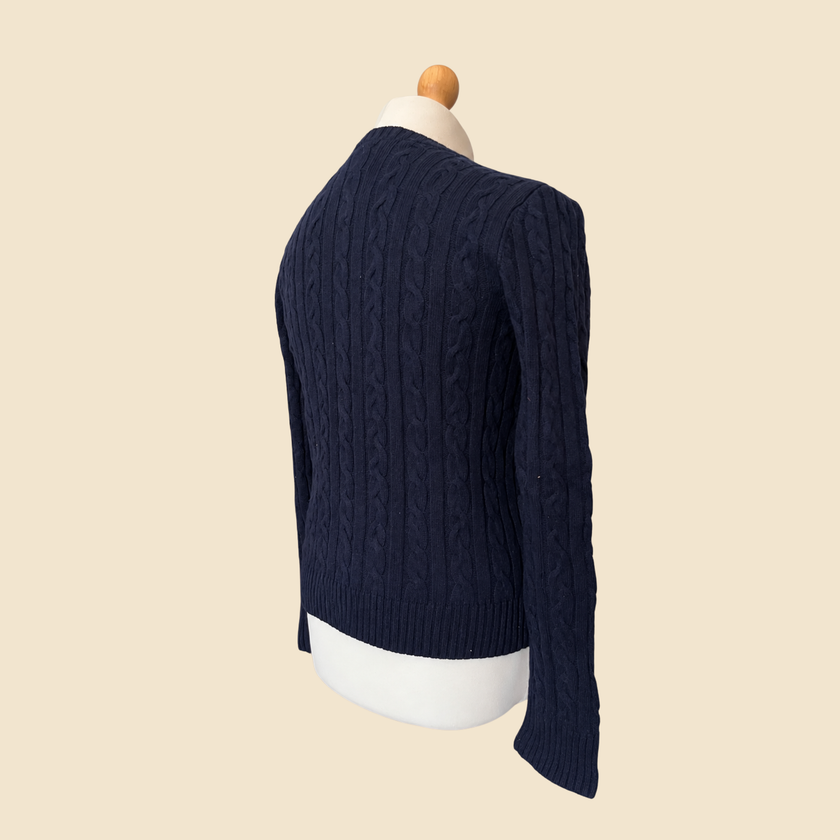 Pull à torsades LAUREN Ralph Lauren bleu marine - Taille L