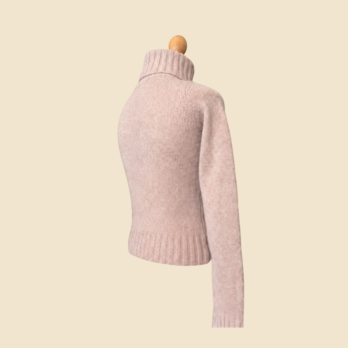 Pull col roulé LAUREN Ralph Lauren rose poudré - Taille M (taille petit)