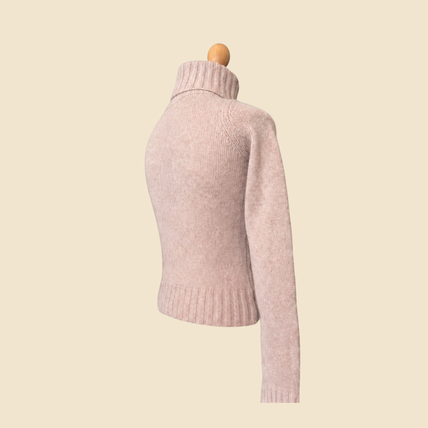 Pull col roulé LAUREN Ralph Lauren rose poudré - Taille M (taille petit)