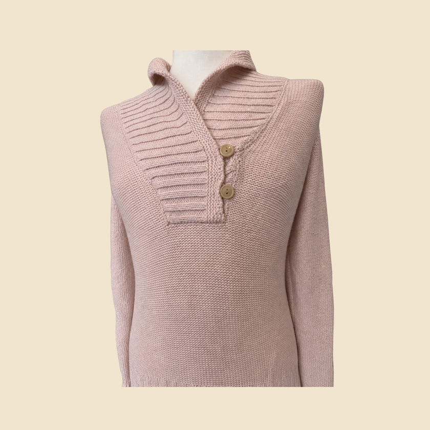Pull col roulé LAUREN Ralph Lauren rose poudré - Taille M (taille petit)
