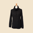 Pull long col roulé torsadé LAUREN Ralph Lauren Jeans Co. noir - Taille XL
