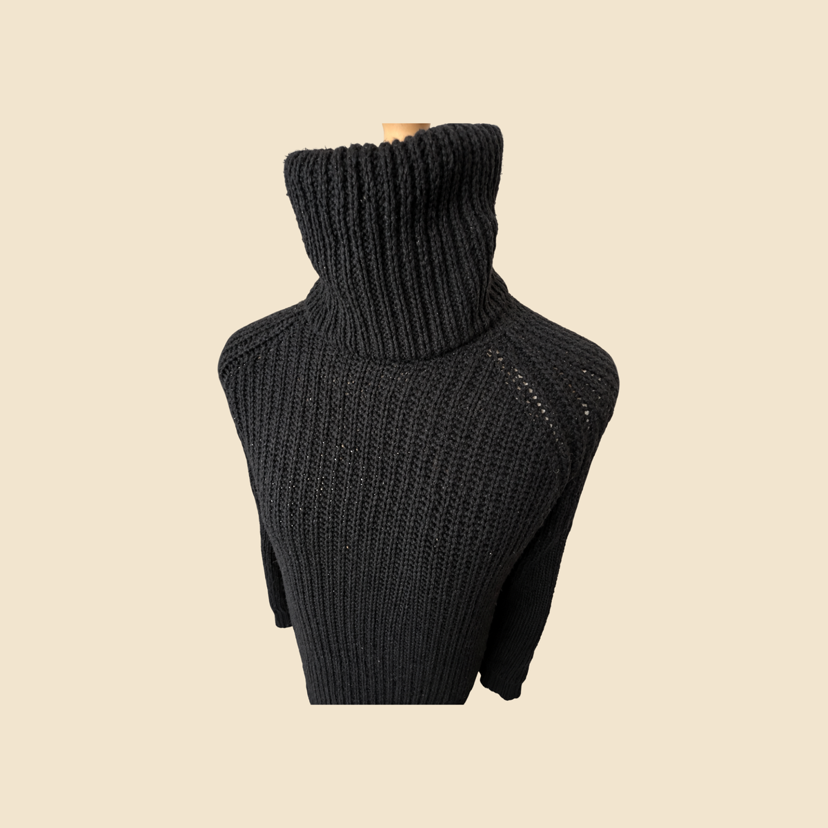Pull long col roulé LAUREN Jeans Co. Ralph Lauren noir - Taille L