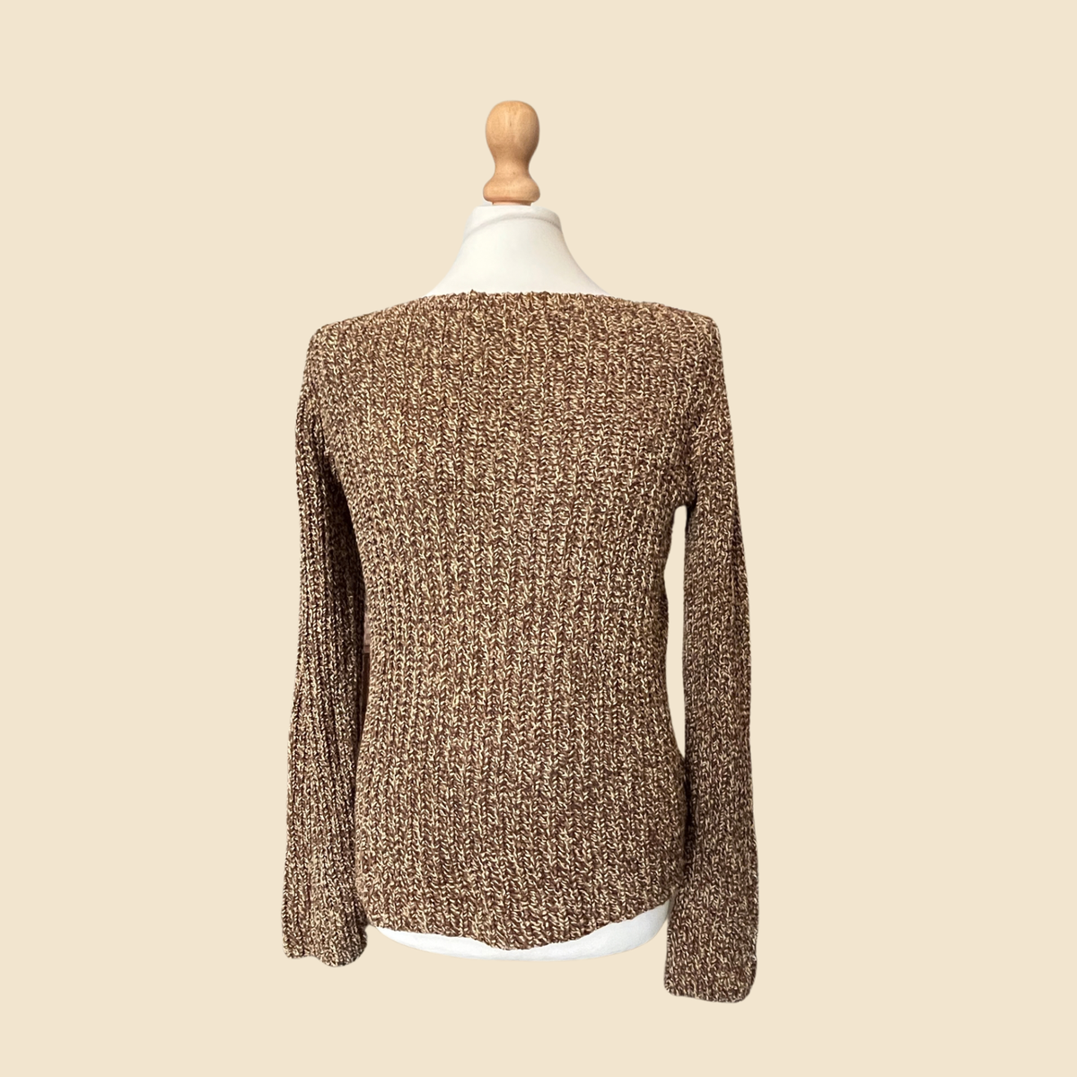Pull LAUREN Jeans Co. Ralph Lauren chiné marron - Taille XL