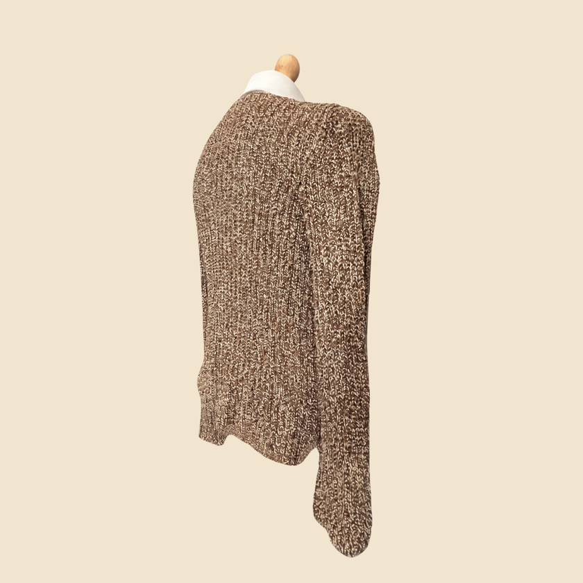 Pull LAUREN Jeans Co. Ralph Lauren chiné marron - Taille XL