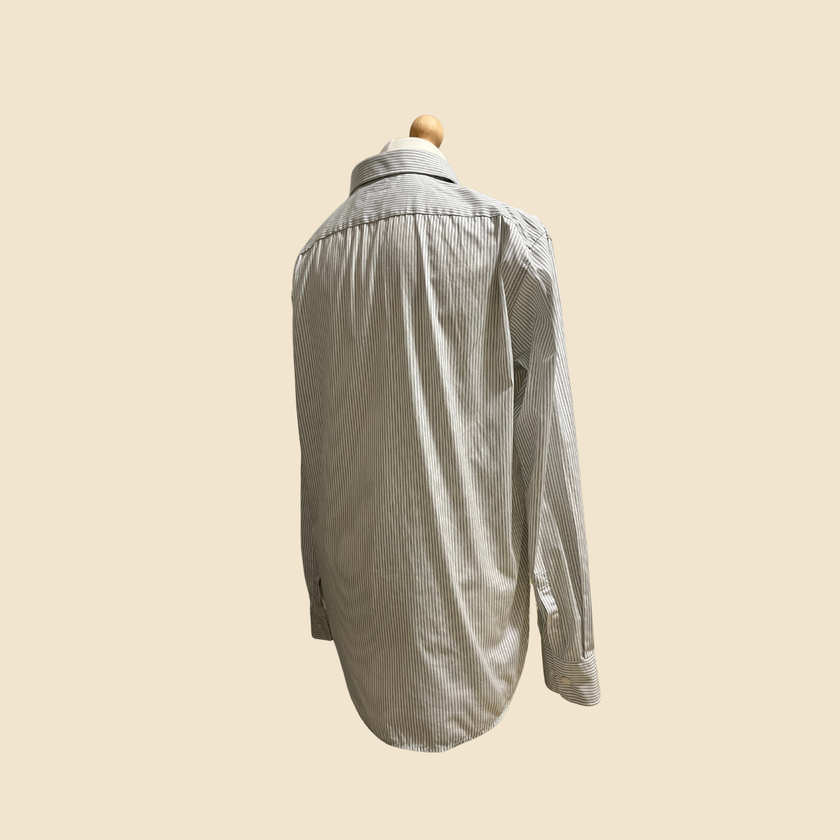 Chemise HUGO BOSS à fines rayures bleu et blanc - Taille 44