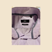 Chemise HUGO BOSS rayée violet & blanc - Taille 40