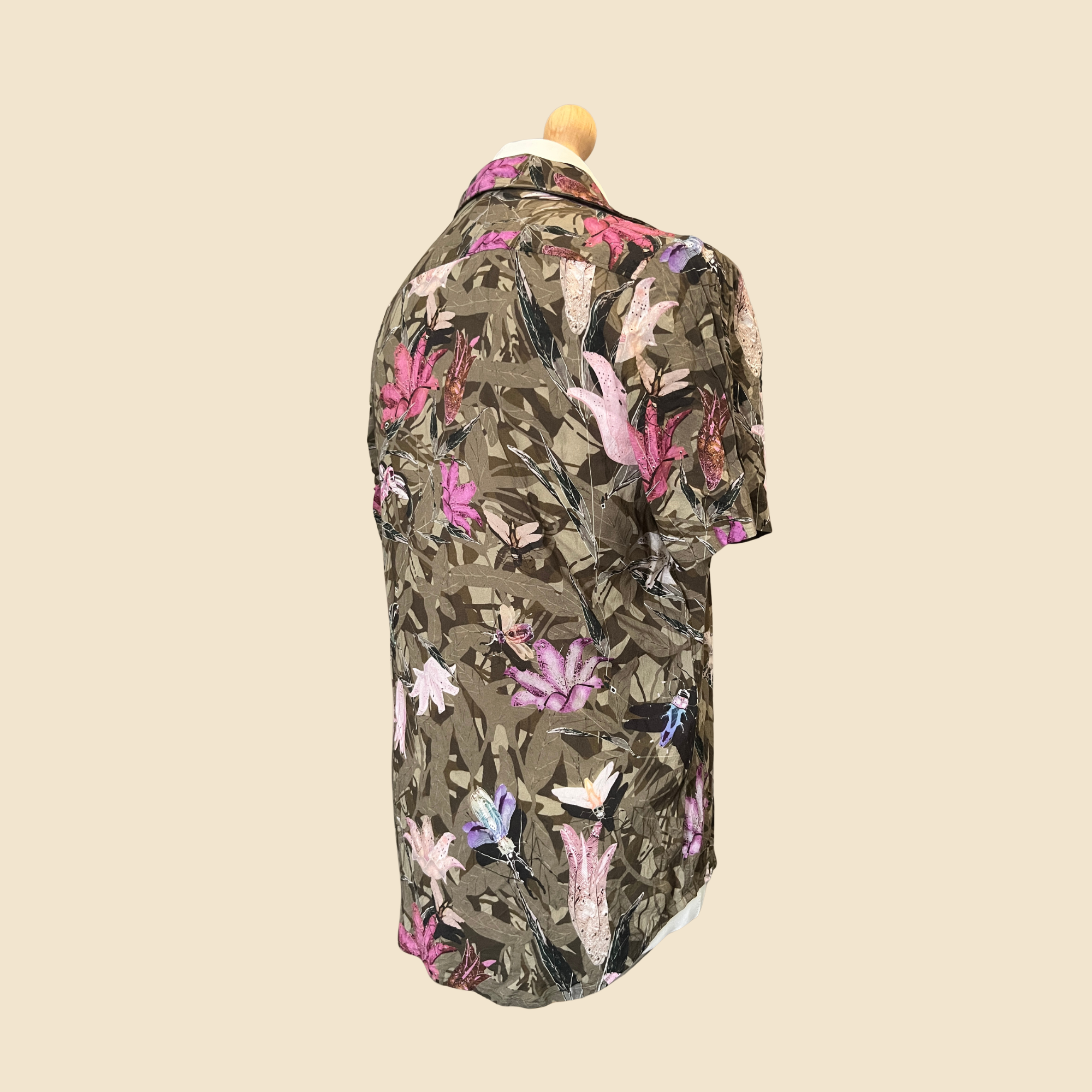 Chemise HUGO à imprimé floral kaki - Taille M