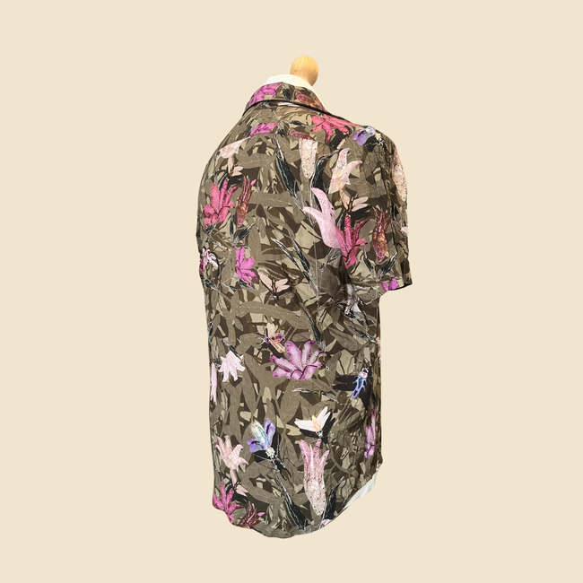 Chemise HUGO à imprimé floral kaki - Taille M
