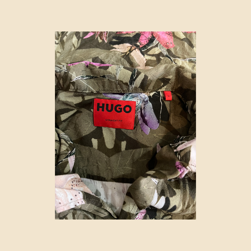 Chemise HUGO à imprimé floral kaki - Taille M