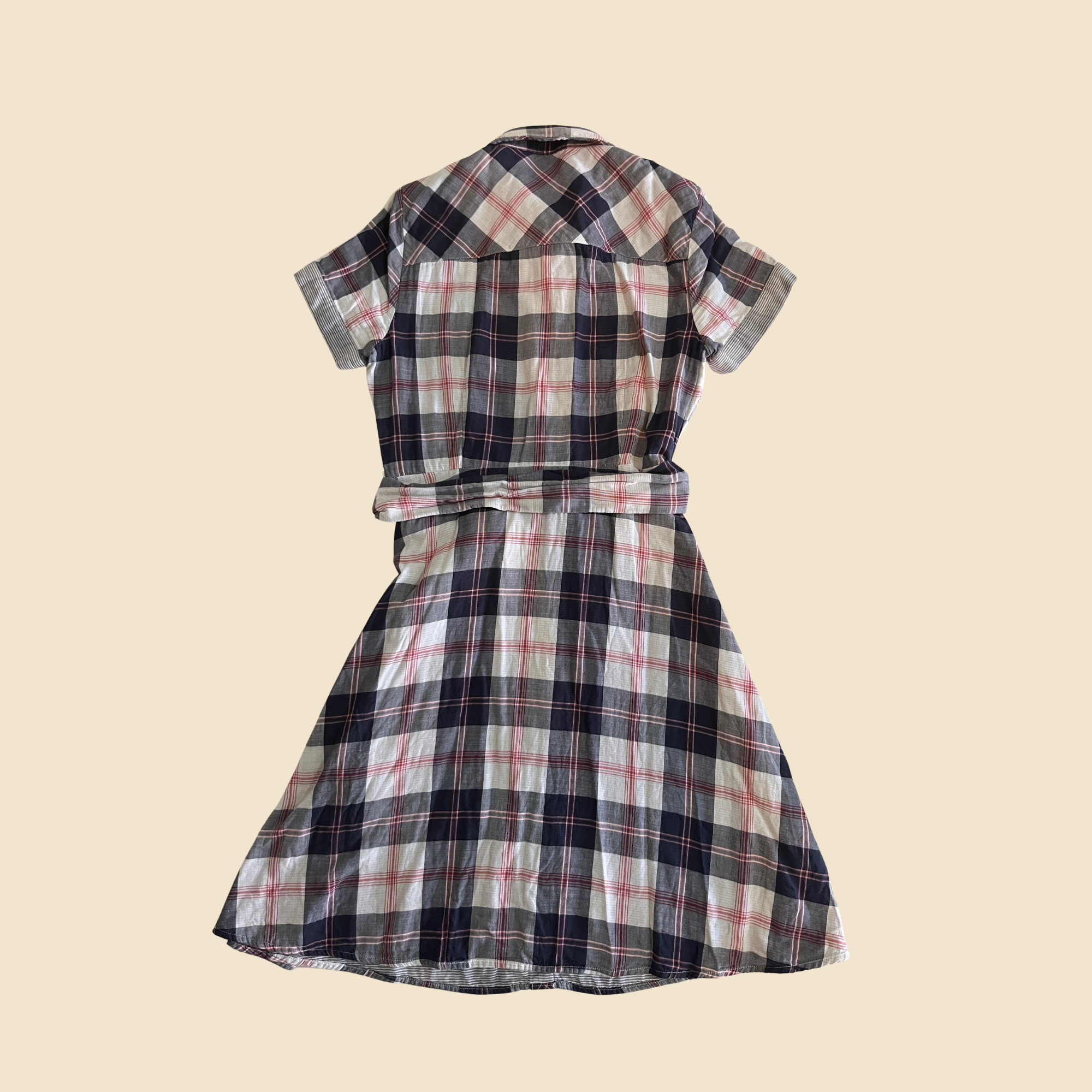 Robe-chemise TOMMY HILFIGER à carreaux ceinturée - Taille 6 (38 FR)