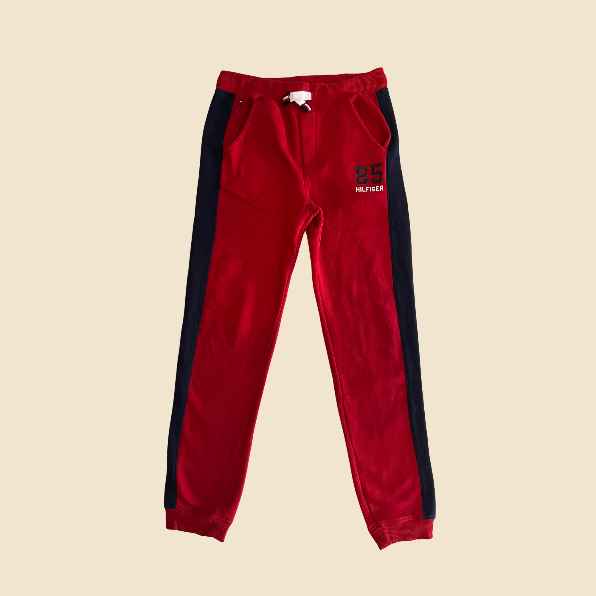 Pantalon de jogging TOMMY HILFIGER rouge et bleu marine - Taille XL