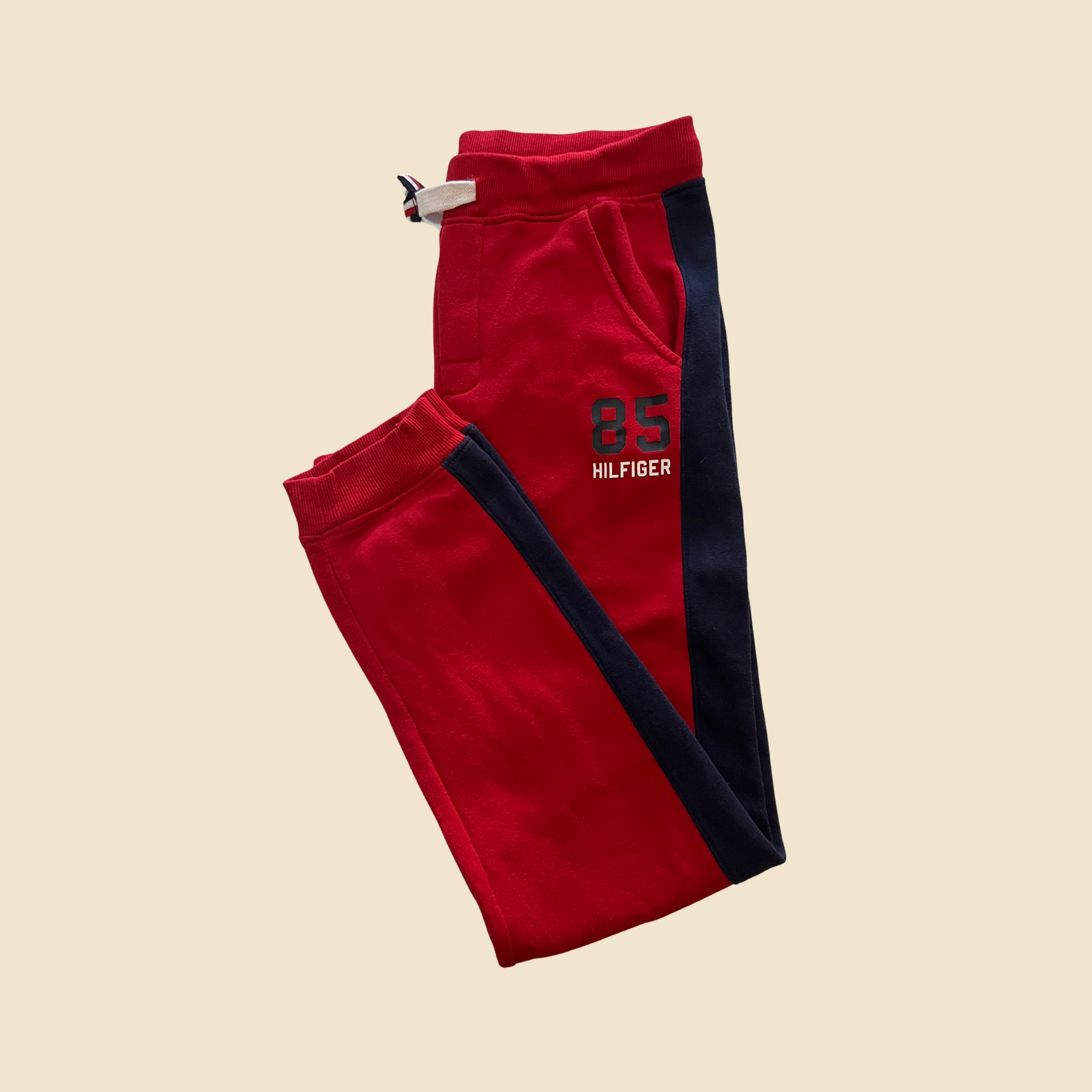 Pantalon de jogging TOMMY HILFIGER rouge et bleu marine - Taille XL