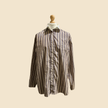 Chemise PAUL & SHARK Yachting rayée marron, écru & bleu - Taille XL