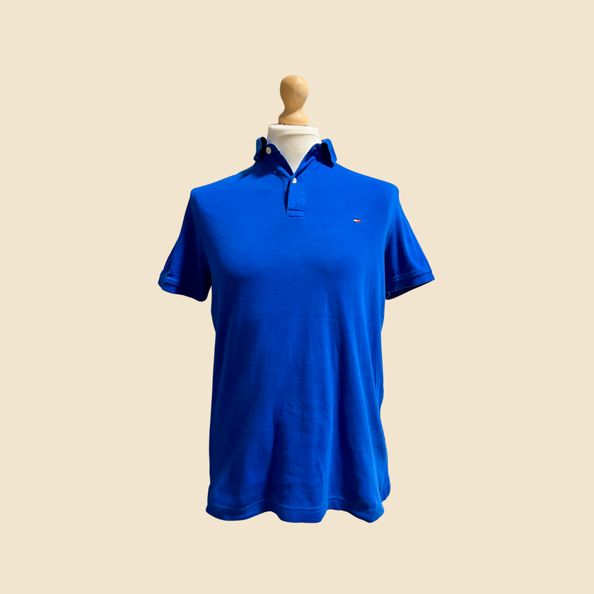 Polo TOMMY HILFIGER bleu électrique - Taille S