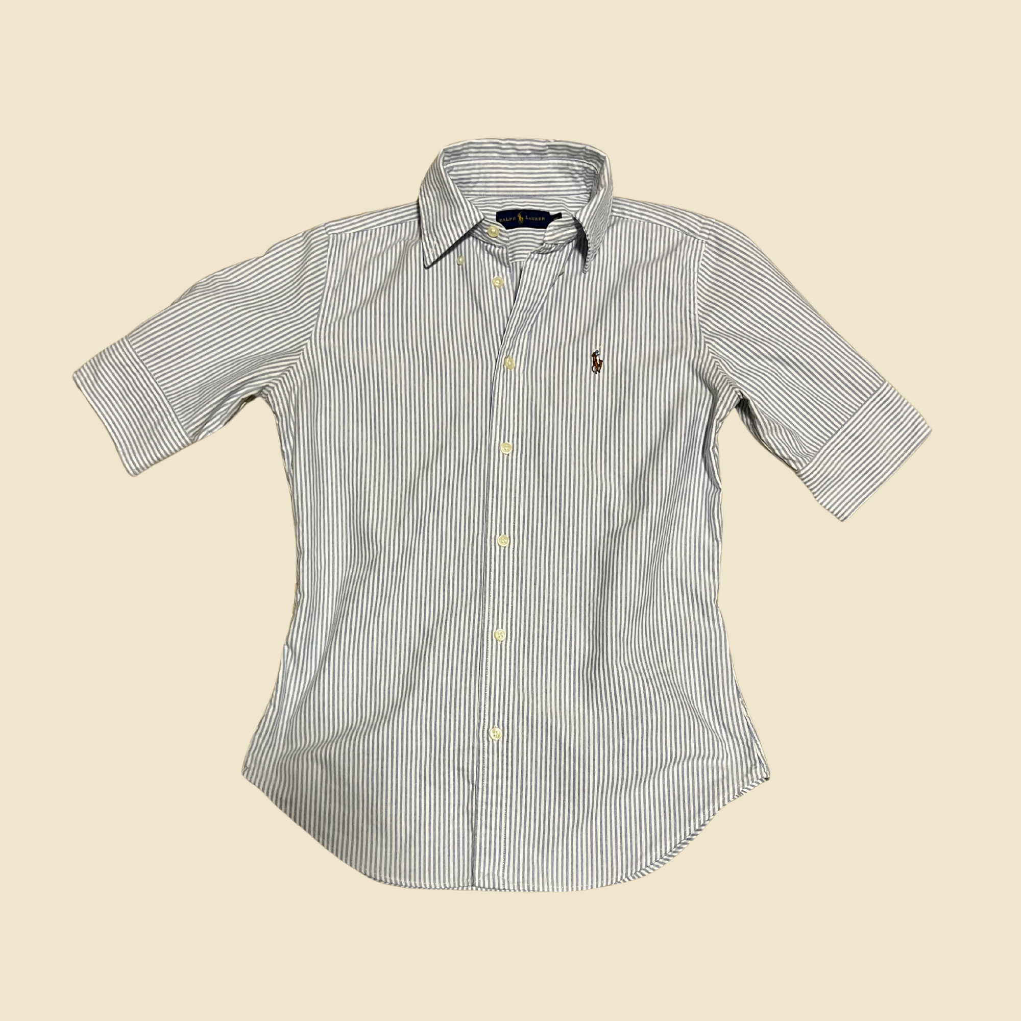 Chemise RALPH LAUREN rayée bleu ciel - Taille XS