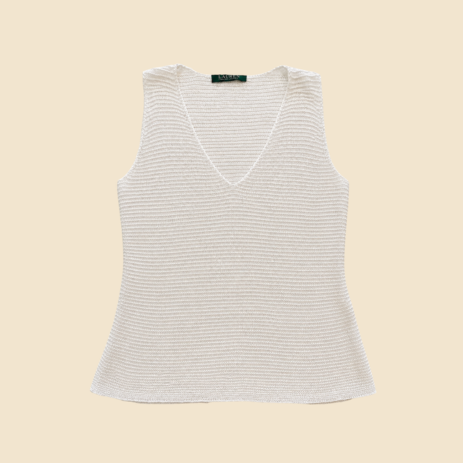 Débardeur en maille LAUREN RALPH LAUREN blanc