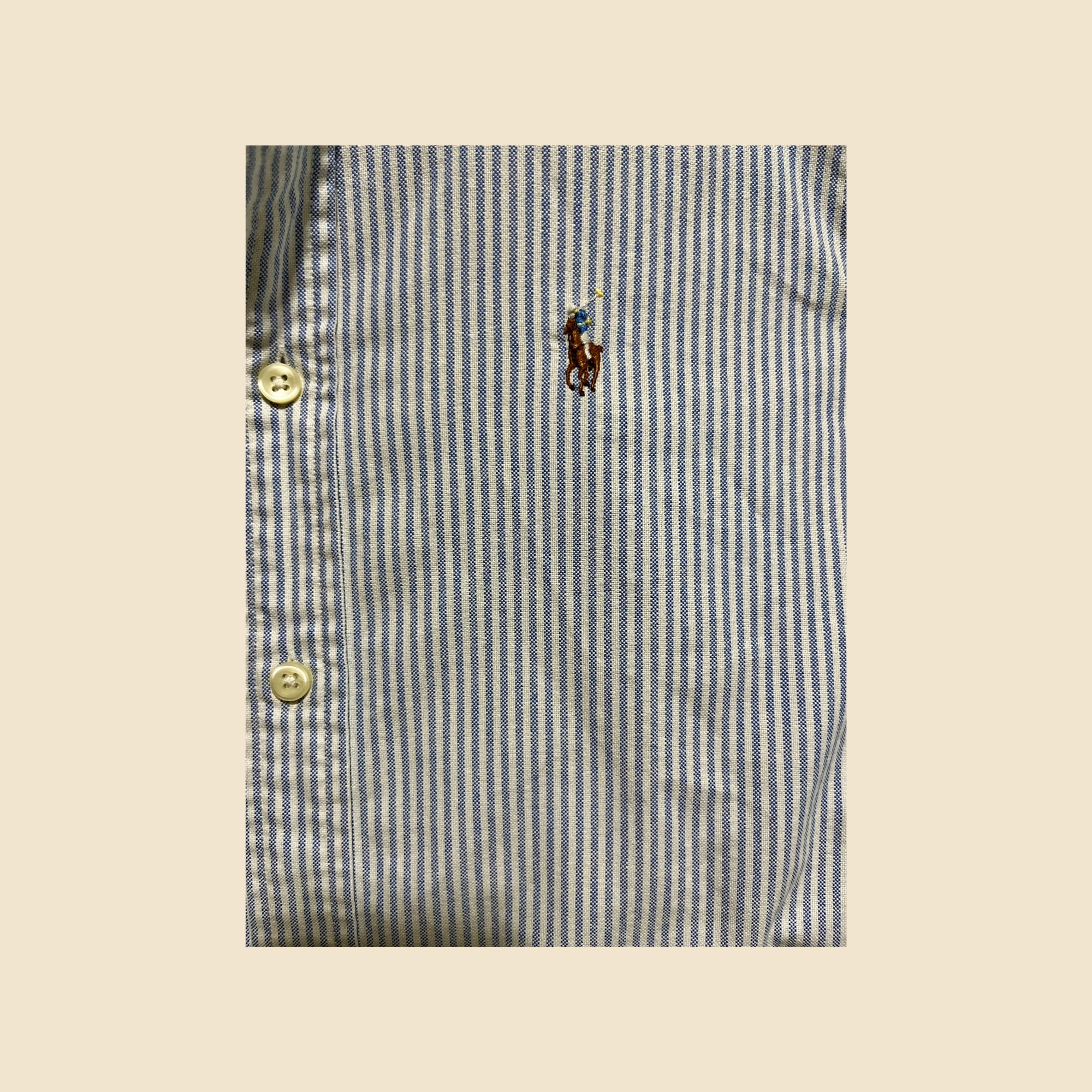 Chemise RALPH LAUREN rayée bleu ciel - Taille XS