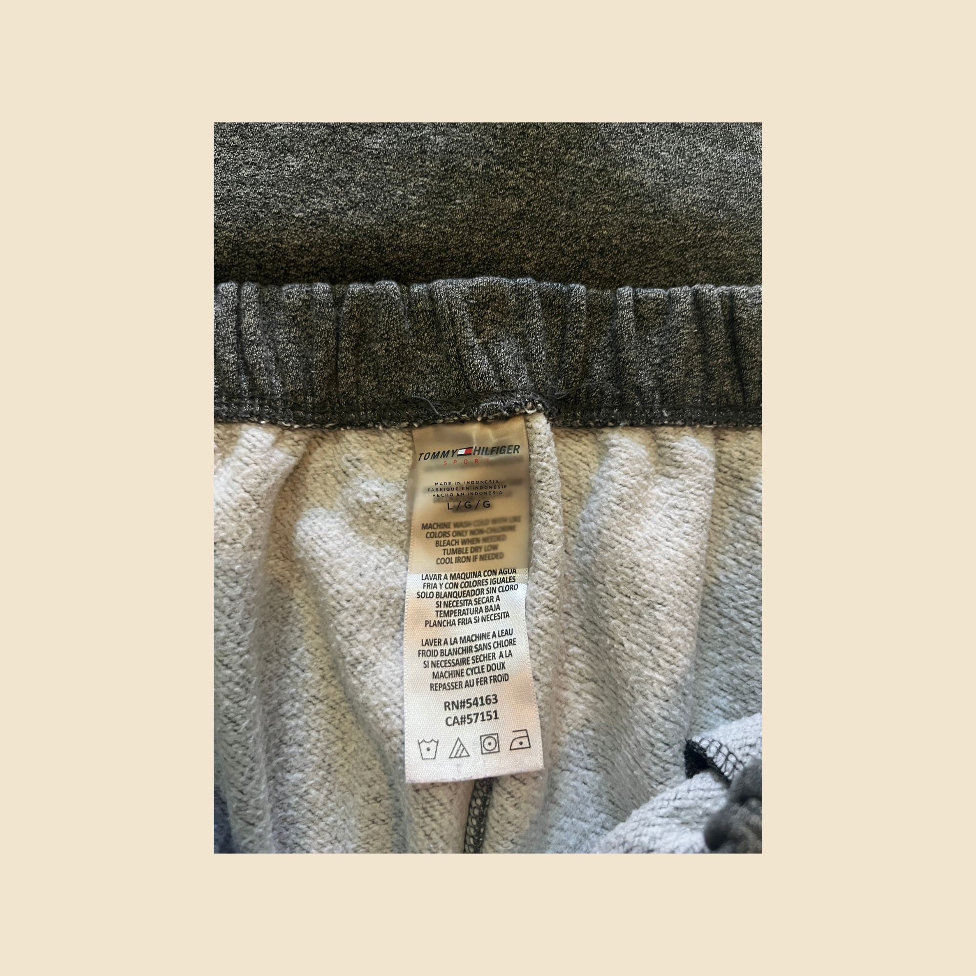 Pantalon de jogging TOMMY HILFIGER gris chiné - Taille L