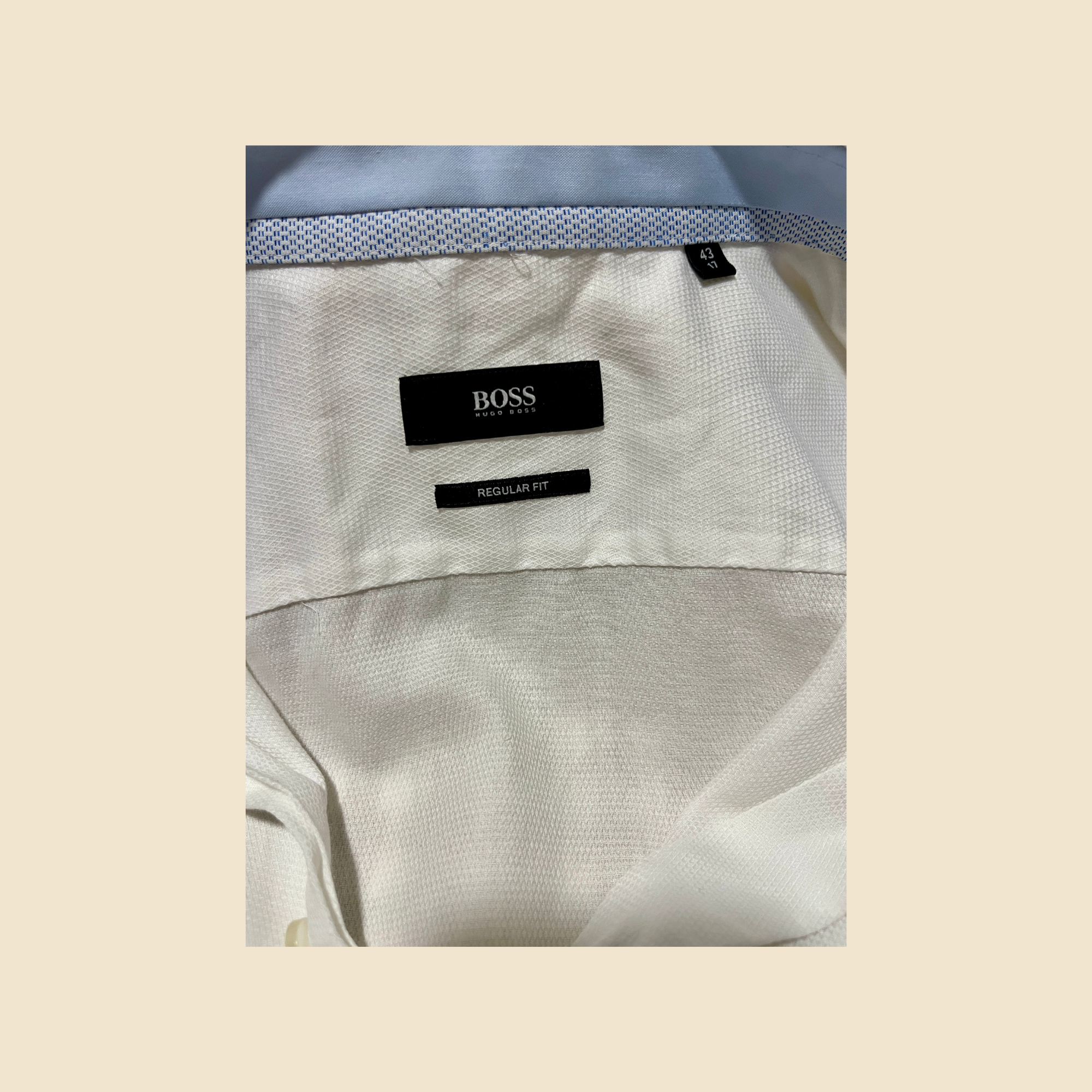 Chemise BOSS HUGO blanche texturée – Taille XL