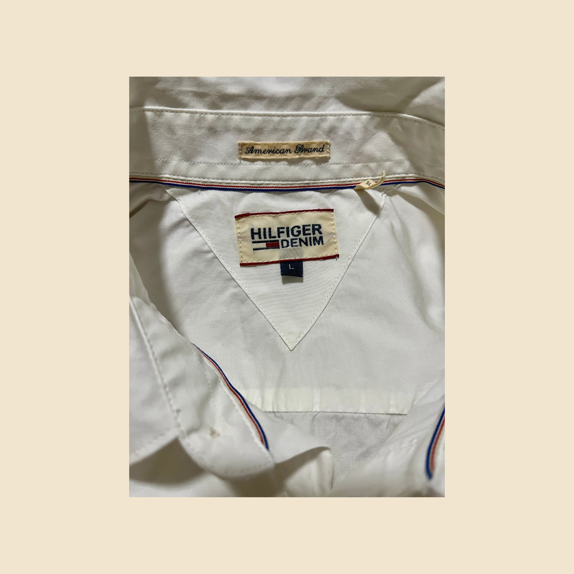 Chemise TOMMY HILFIGER  Denim blanche – Taille L
