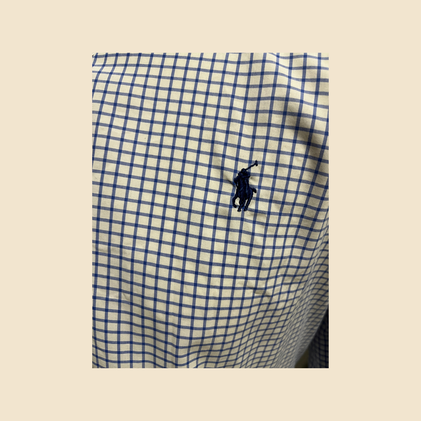 Chemise RALPH LAUREN à carreaux bleu & blanc