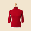 Pull col roulé LAUREN Ralph Lauren rouge - Taille S