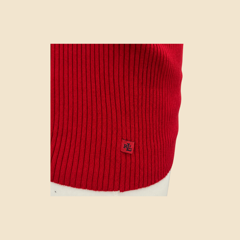 Pull col roulé LAUREN Ralph Lauren rouge - Taille S