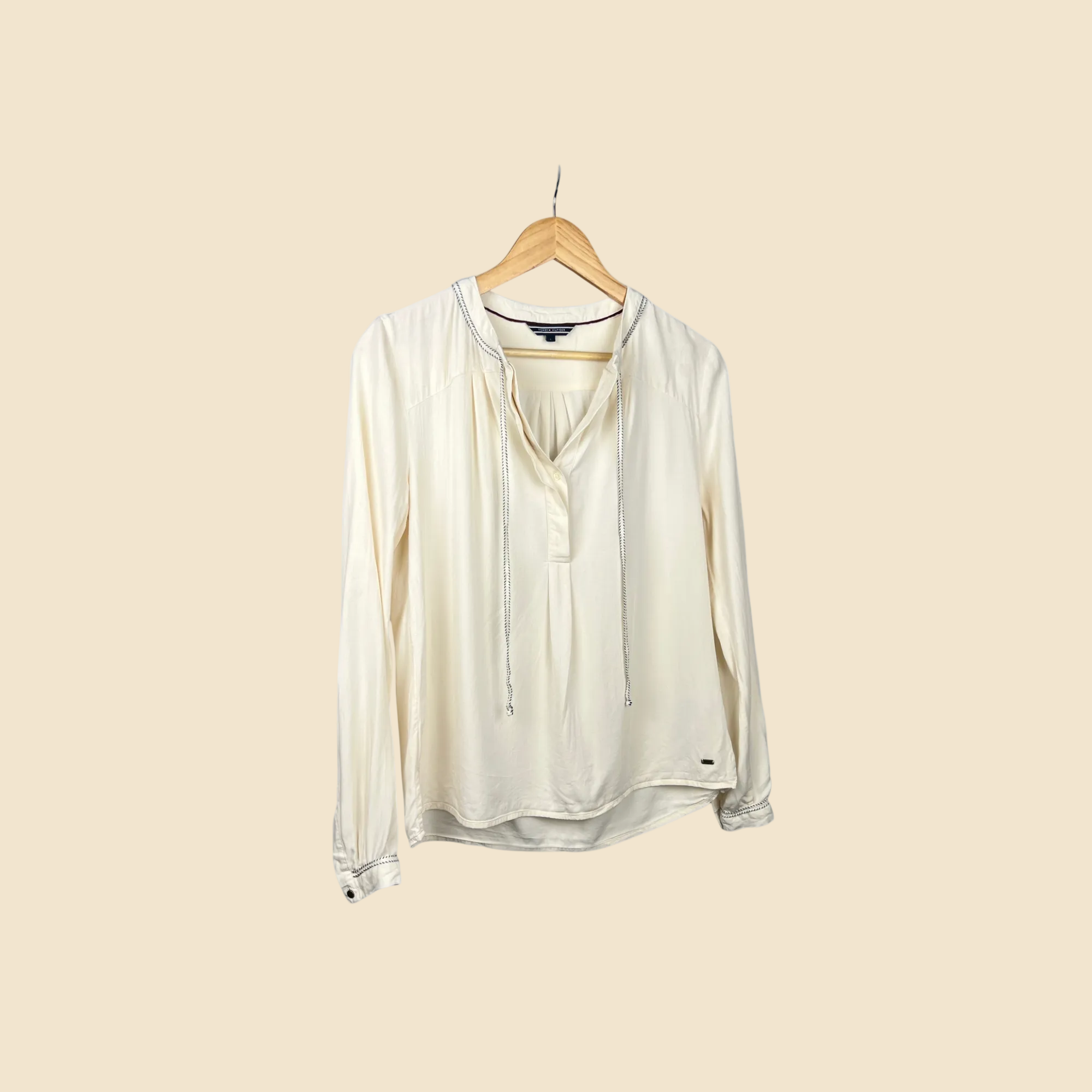 Blouse TOMMY HILFIGER crème fluide - Taille 4 (38FR)