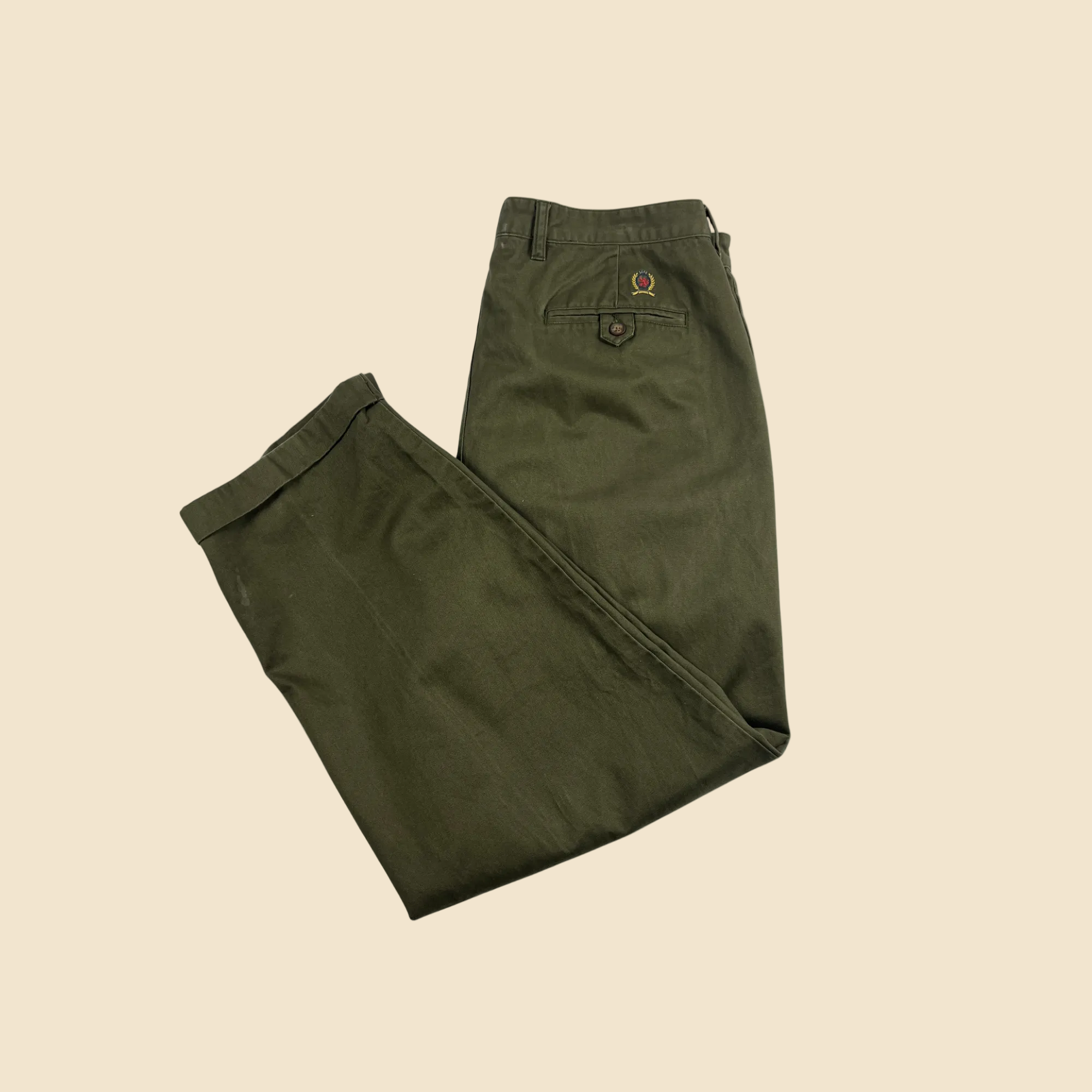 Pantalon TOMMY HILFIGER chino kaki - Taille 44