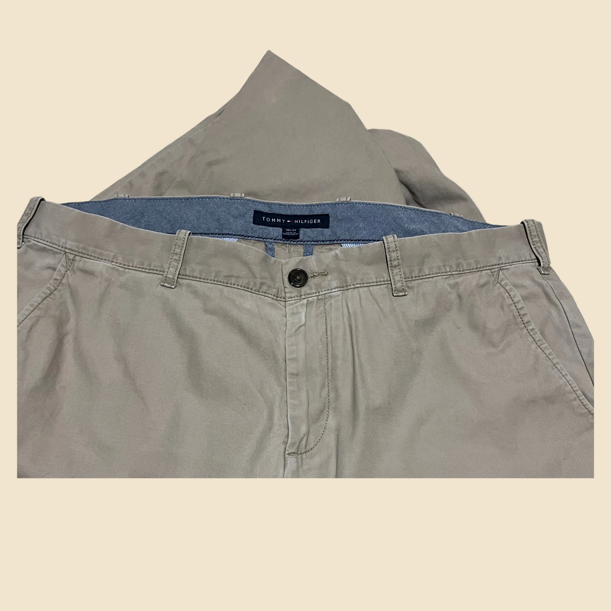 Pantalon TOMMY HILFIGER chino beige - Taille W38/L34 (48FR)