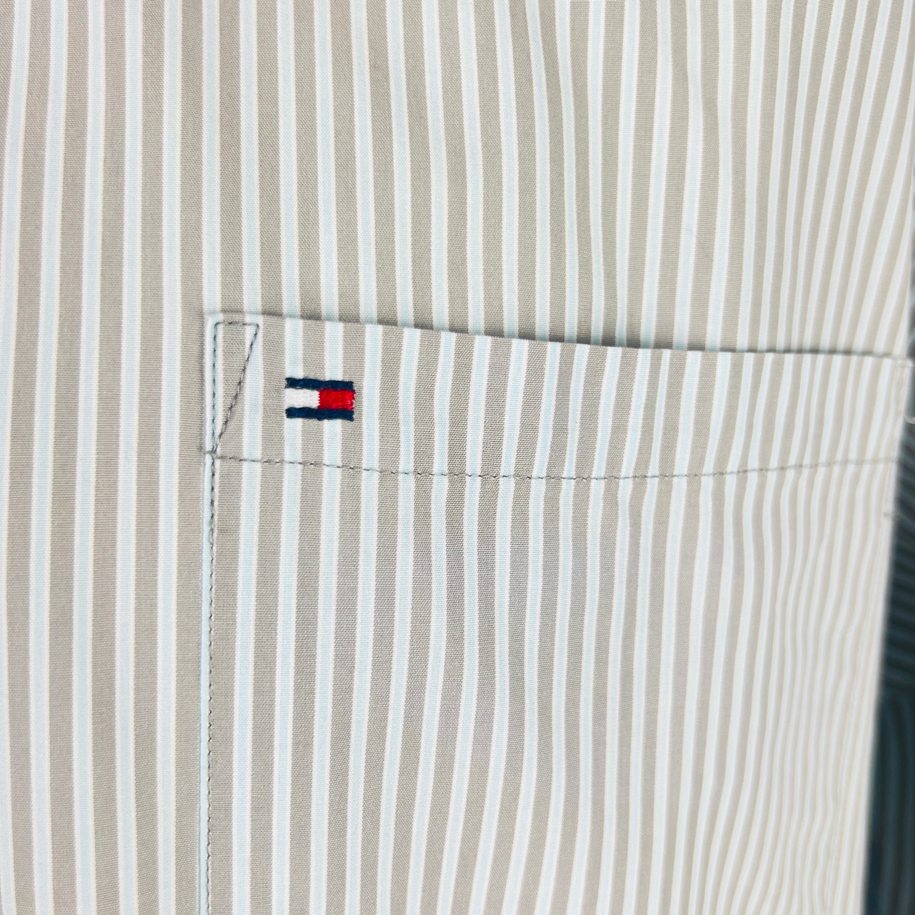 Chemise TOMMY HILFIGER manches courtes à rayures - Taille XL