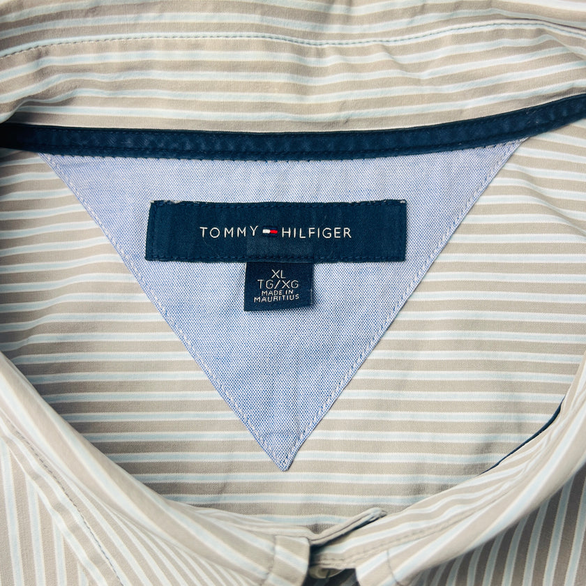 Chemise TOMMY HILFIGER manches courtes à rayures - Taille XL