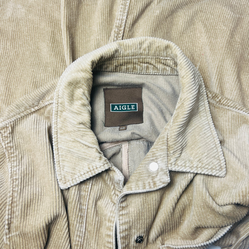 Veste AIGLE en velours côtelé beige - Taille 40
