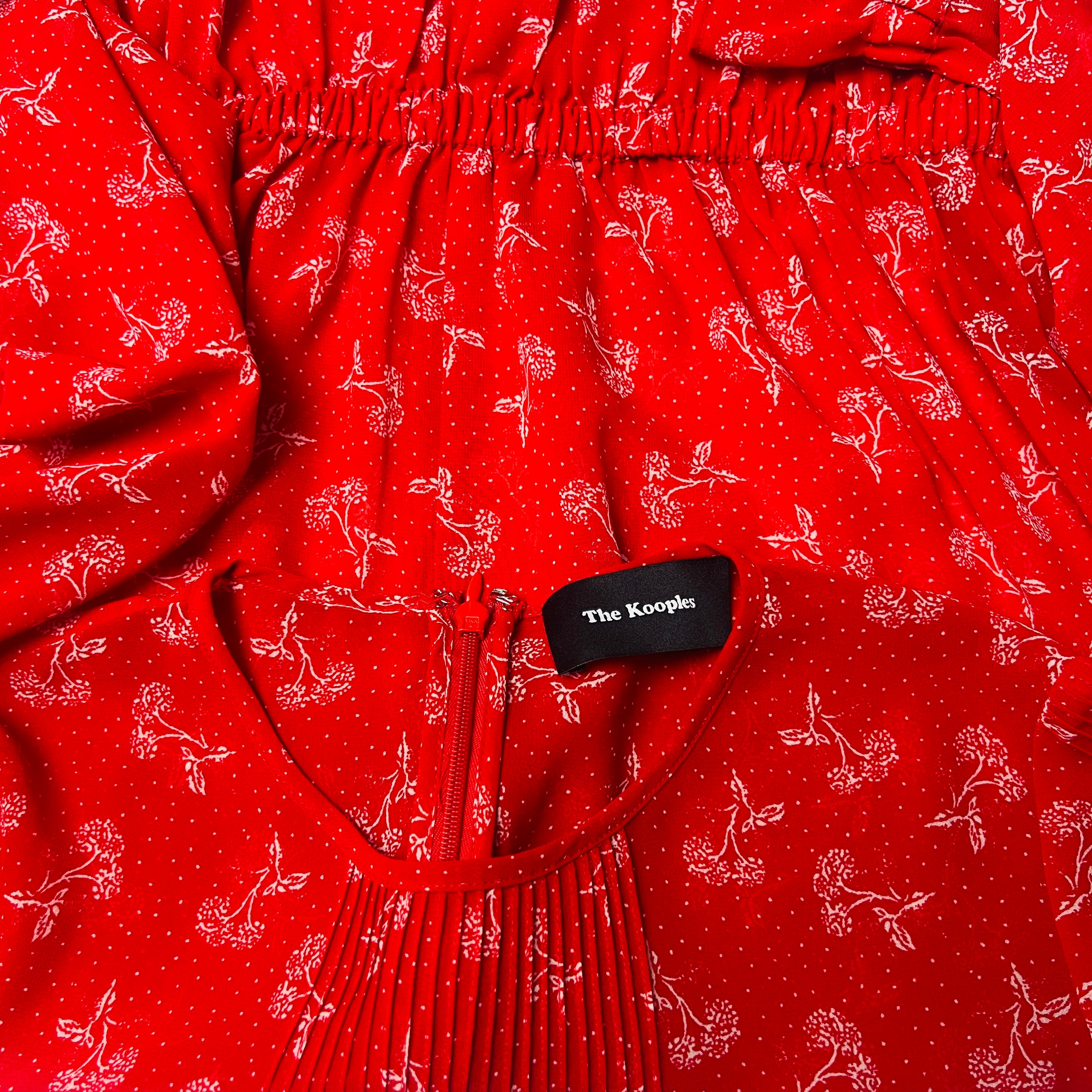 Blouse THE KOOPLES rouge imprimé floral & écru - Taille 36