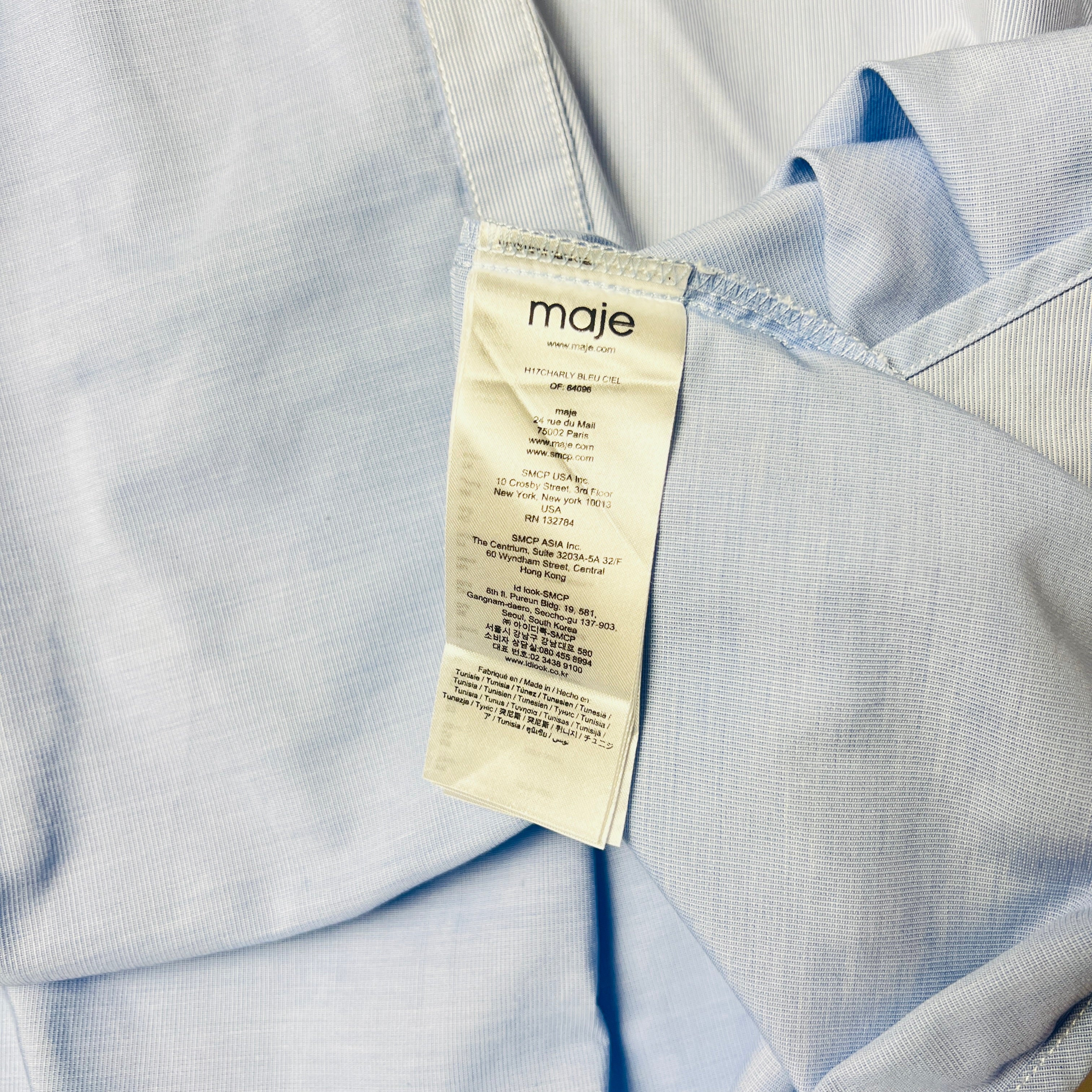 Blouse MAJE bleu ciel - Taille 1 (36 FR)