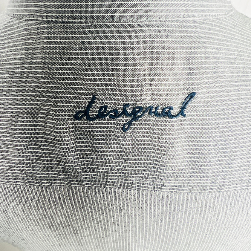 Chemisette DESIGUAL à rayure grise & blanche - Taille XL