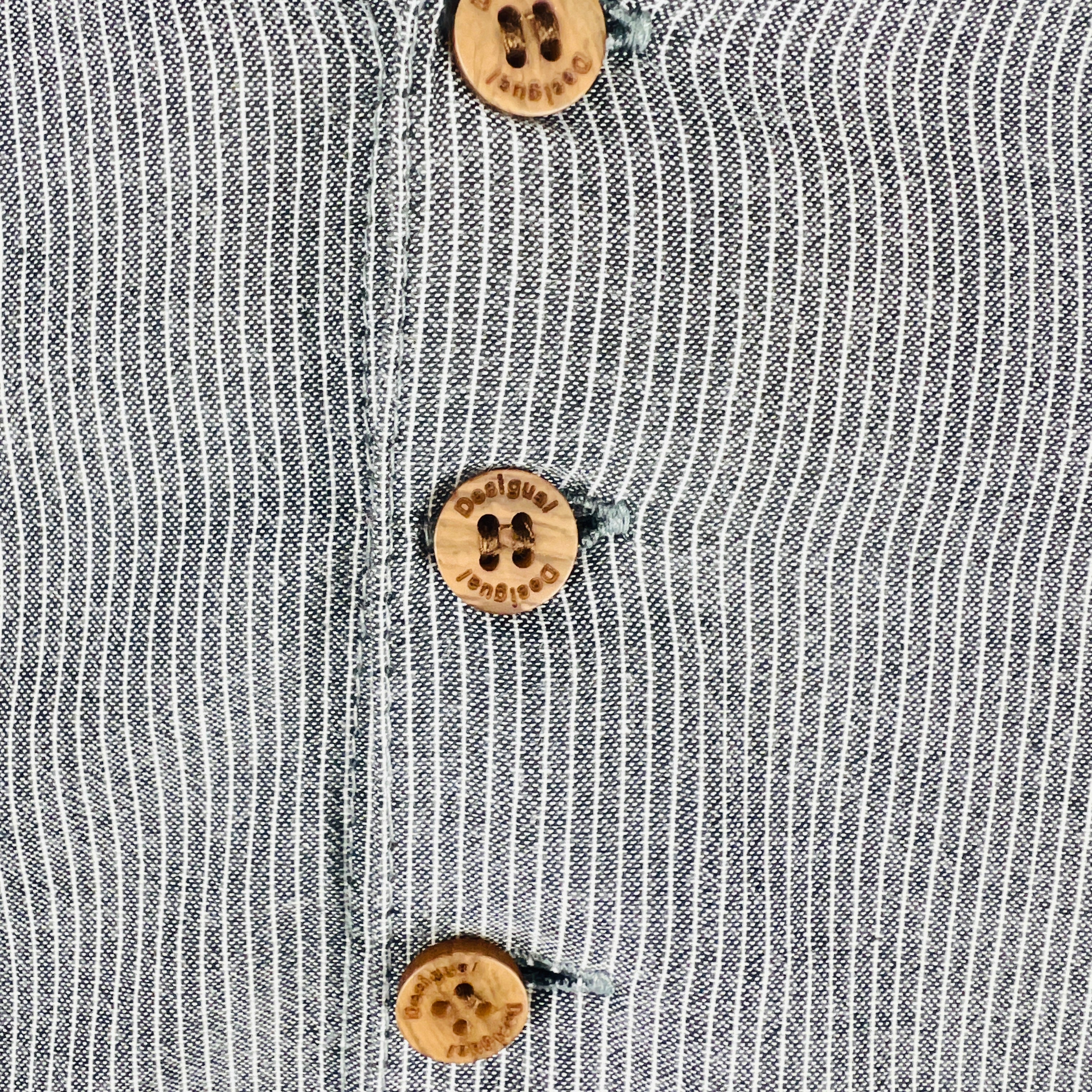 Chemisette DESIGUAL à rayure grise & blanche - Taille XL