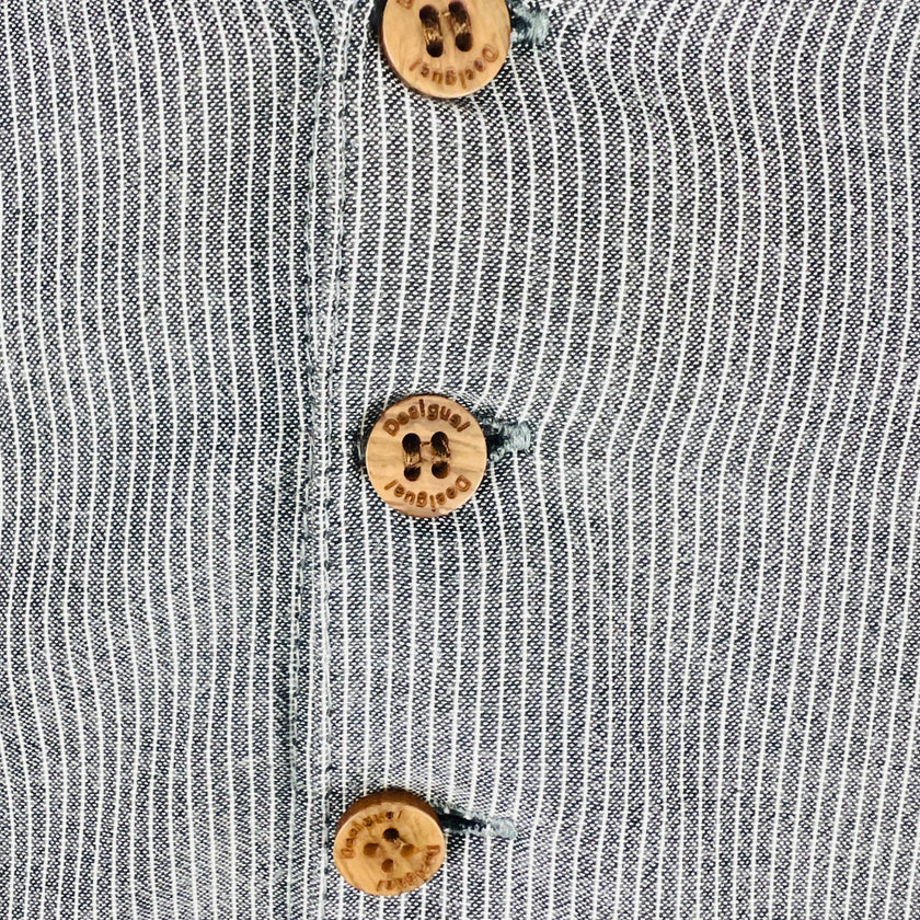 Chemisette DESIGUAL à rayure grise & blanche - Taille XL