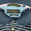 Polo TOMMY HILFIGER bleu marine à rayures roses - Taille L