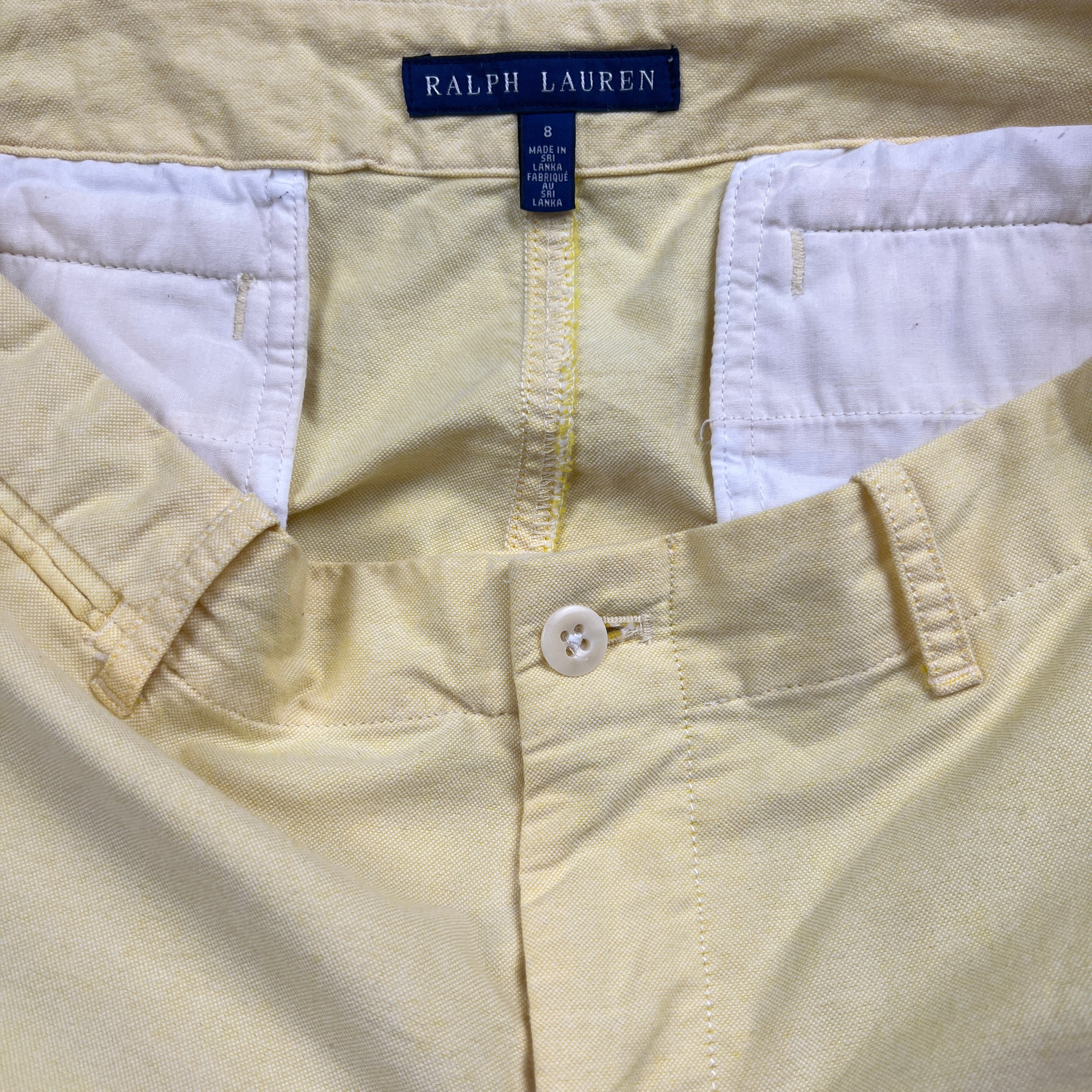 Short RALPH LAUREN jaune pastel vintage - Taille 8 (38/40 FR)