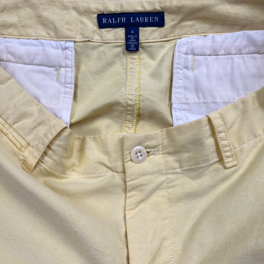 Short RALPH LAUREN jaune pastel vintage - Taille 8 (38/40 FR)